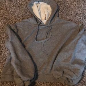 Grey Sweatshirt with flared sleeves